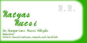 matyas mucsi business card
